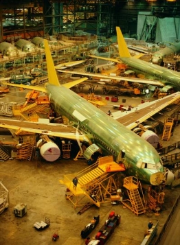 737 on the production line